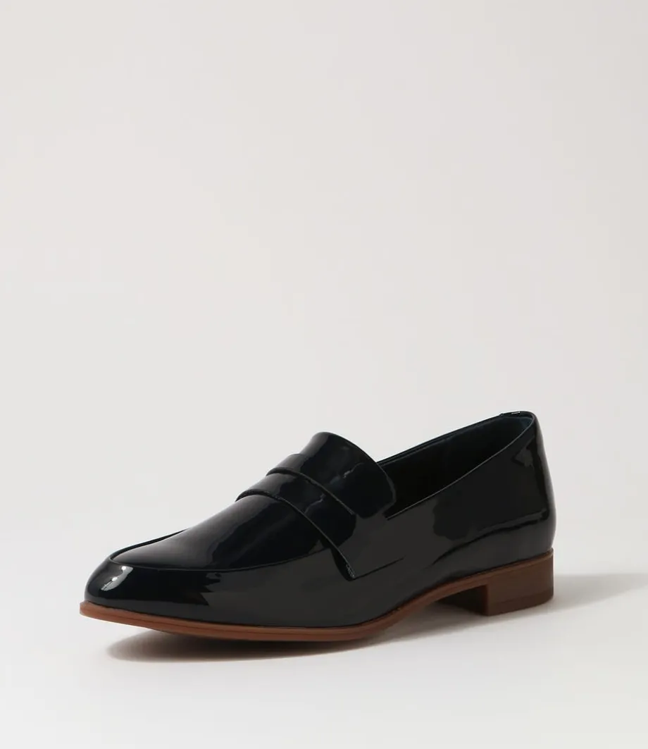 Gebeze Navy Patent Leather Loafers<DJANGO & JULIETTE Discount