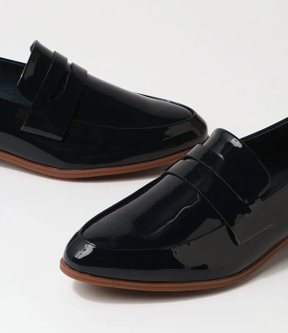 gebeze_navy_patent_leather_loafers_4.webp Gebeze Navy Patent Leather Loafers<DJANGO & JULIETTE Discount