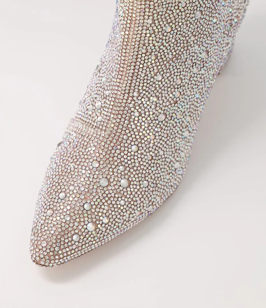 Glister Silver Jewel Fabric Ankle Boots<DJANGO & JULIETTE Best