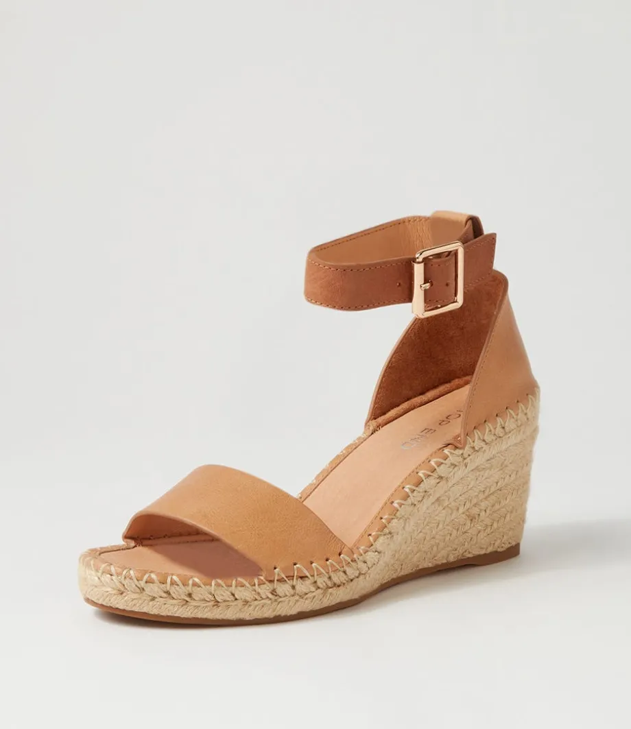 Gonice Cappuccino Tan Leather Espadrilles<TOP END Discount