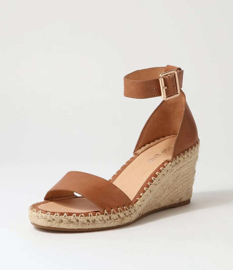 Gonice Tan Leather Espadrilles<TOP END Store