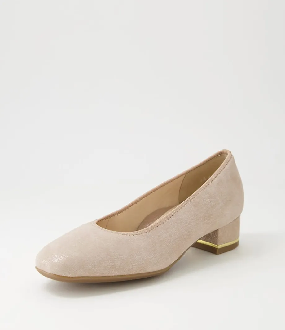 Graz 38 Sand Leather Heels<ARA Outlet