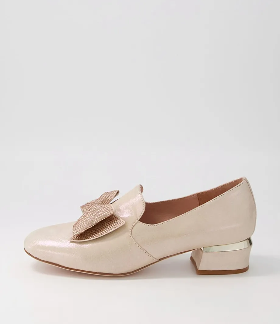 Grenada Blush Leather Jewels Heels<DJANGO & JULIETTE Cheap