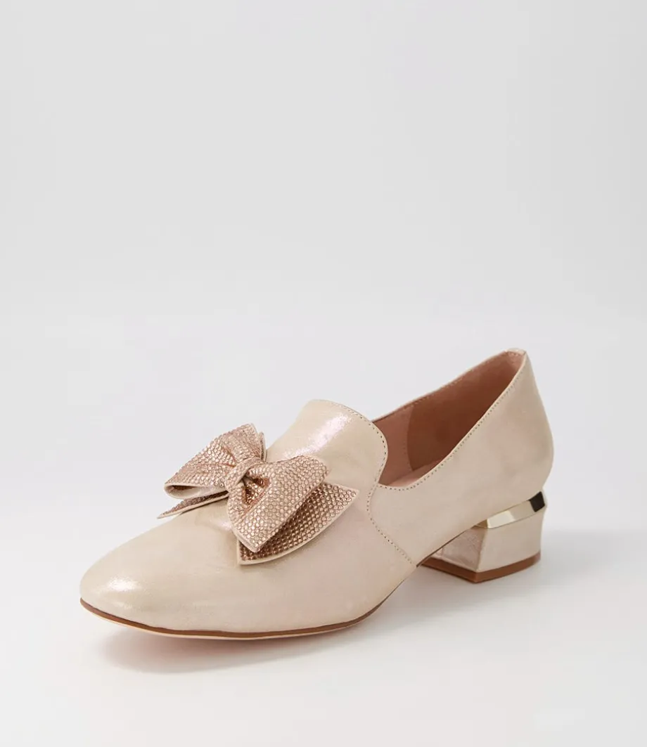 Grenada Blush Leather Jewels Heels<DJANGO & JULIETTE Cheap