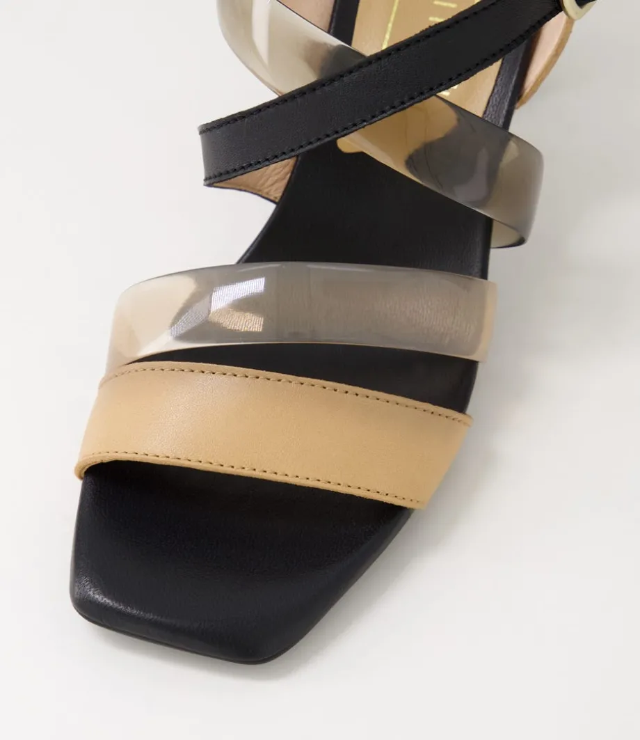 greta__desert_black_leather_vinylite_sandals_3.webp Greta 35 Desert Black Leather Vinylite Sandals<HISPANITAS Discount