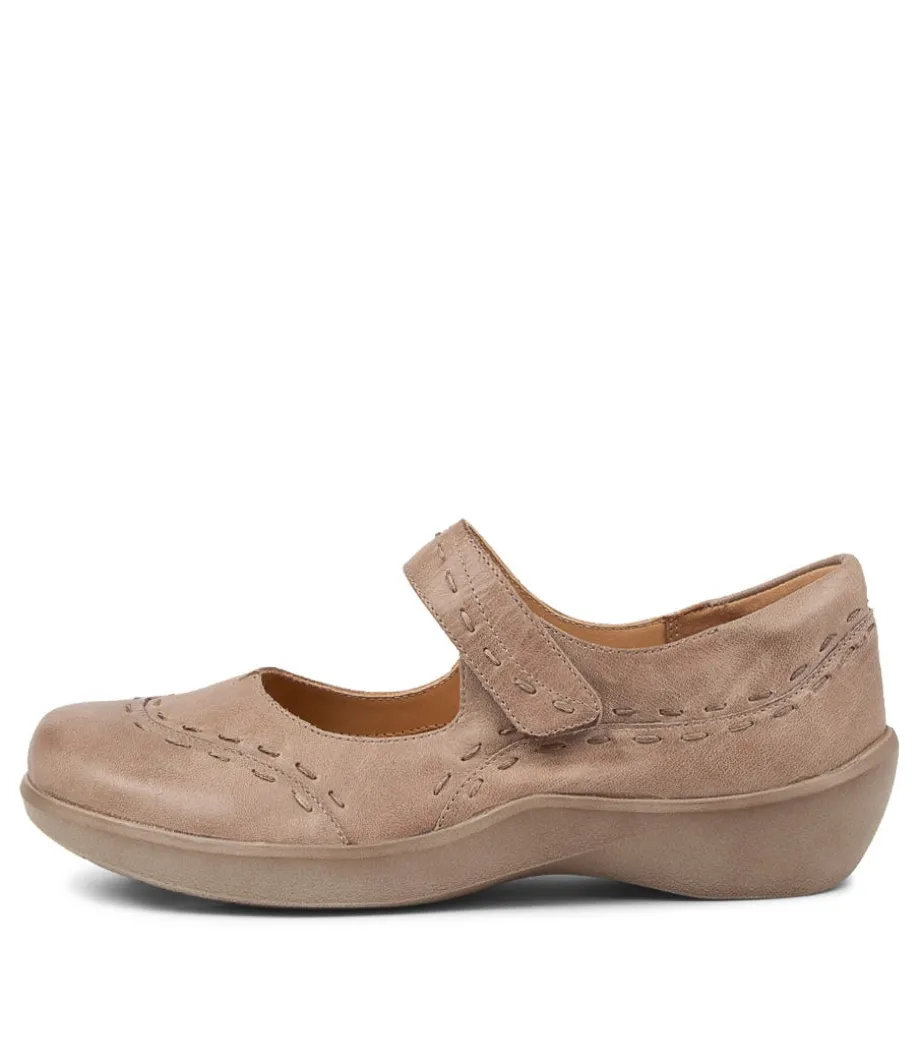 Gummibear W Smoke Leather Flat Shoes<ZIERA Discount