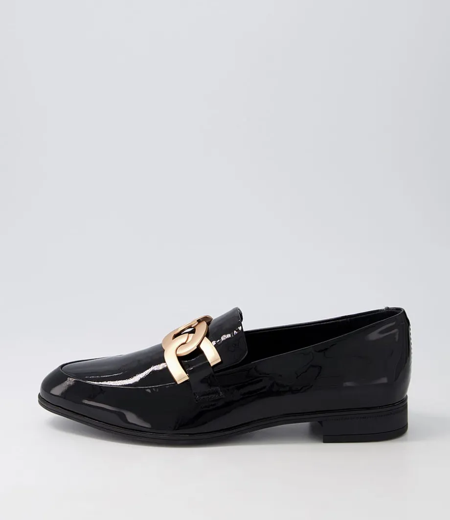 Gumper Black Patent Leather Loafers<DJANGO & JULIETTE Fashion