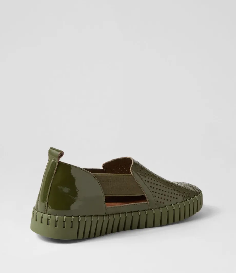 habiki_khaki_patent_leather_sneakers_2.webp Habiki Khaki Patent Leather Sneakers<DJANGO & JULIETTE Flash Sale