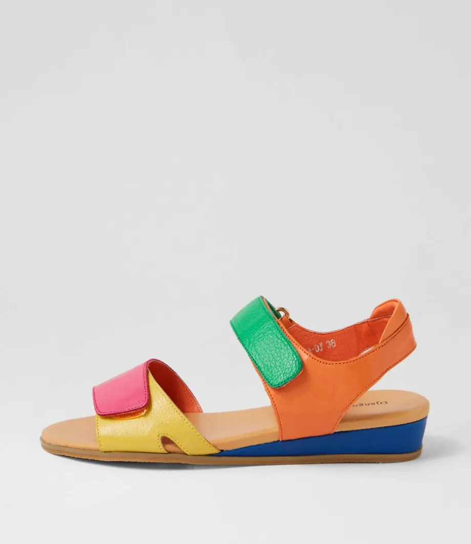 Halima Fuchsia Yellow Multi Sandals<DJANGO & JULIETTE Store