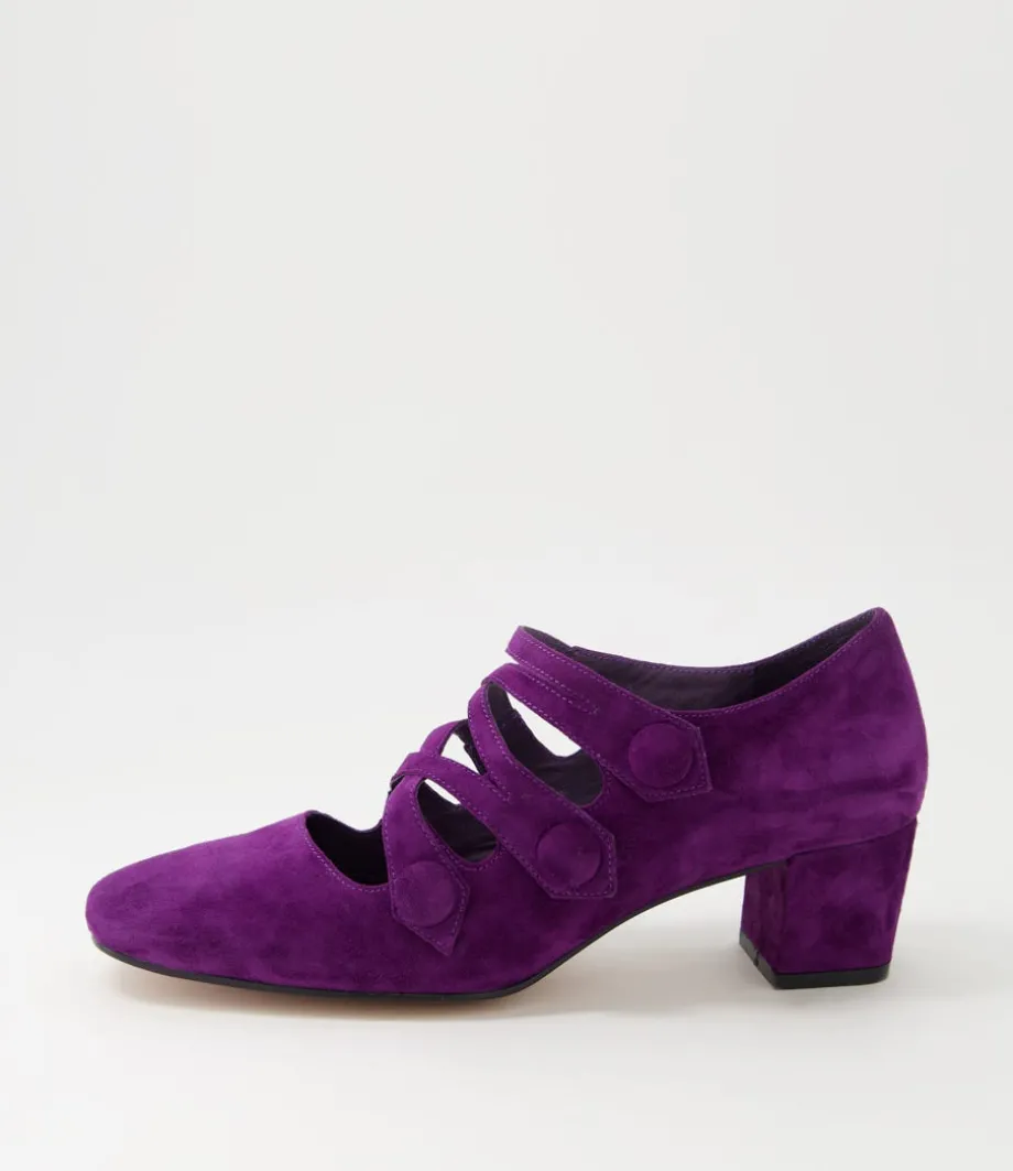 Hannon Purple Suede Heels<DJANGO & JULIETTE Online
