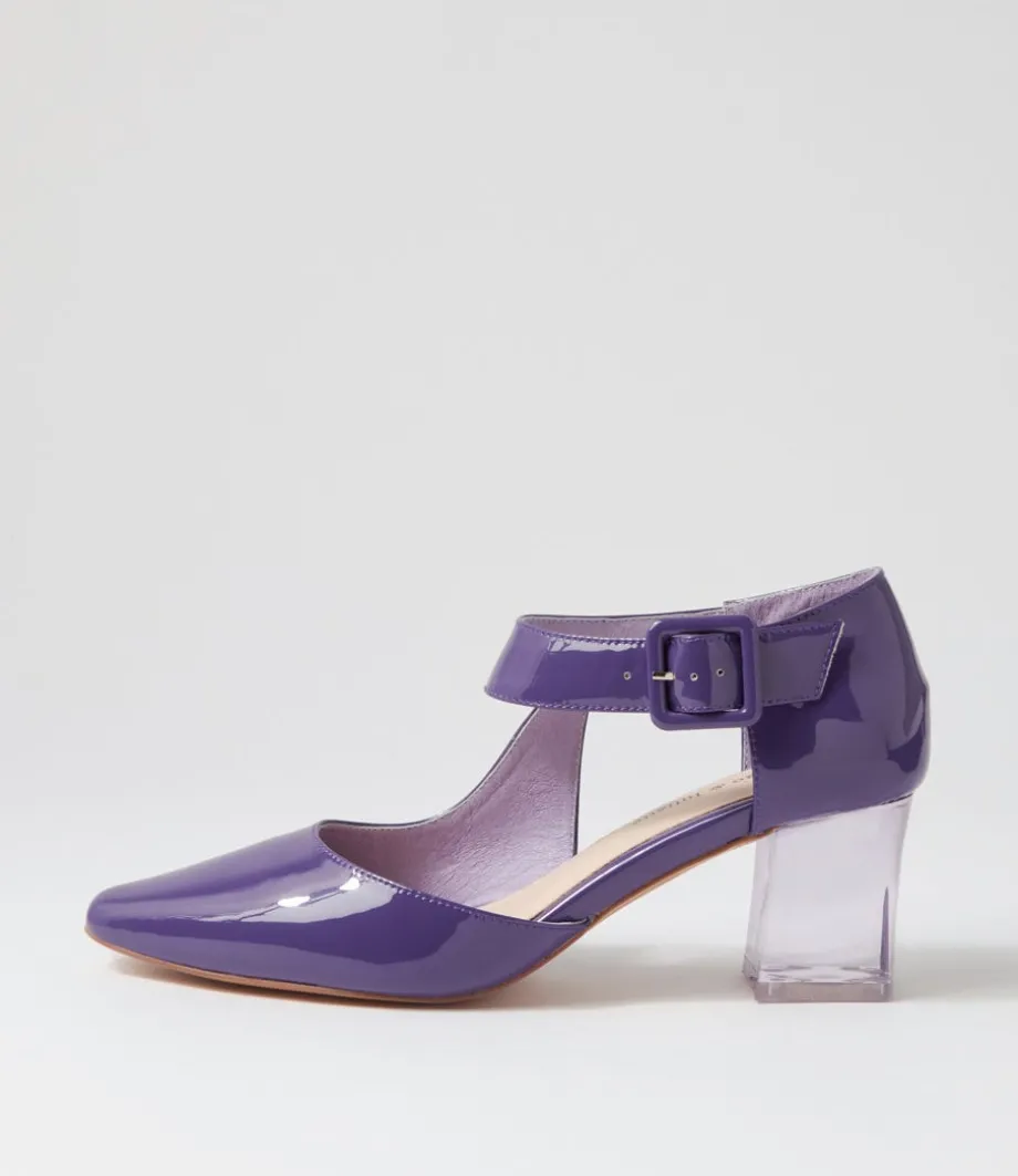 Happie Purple Patent Leather Heels<DJANGO & JULIETTE Store