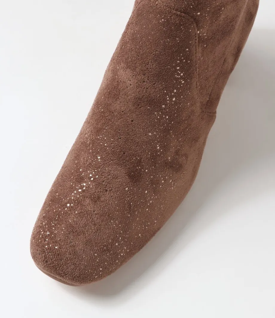 hartful_taupe_sparkle_stretch_microsuede_ankle_boots_3.webp Hartful Taupe Sparkle Stretch Microsuede Ankle Boots<DJANGO & JULIETTE Best Sale