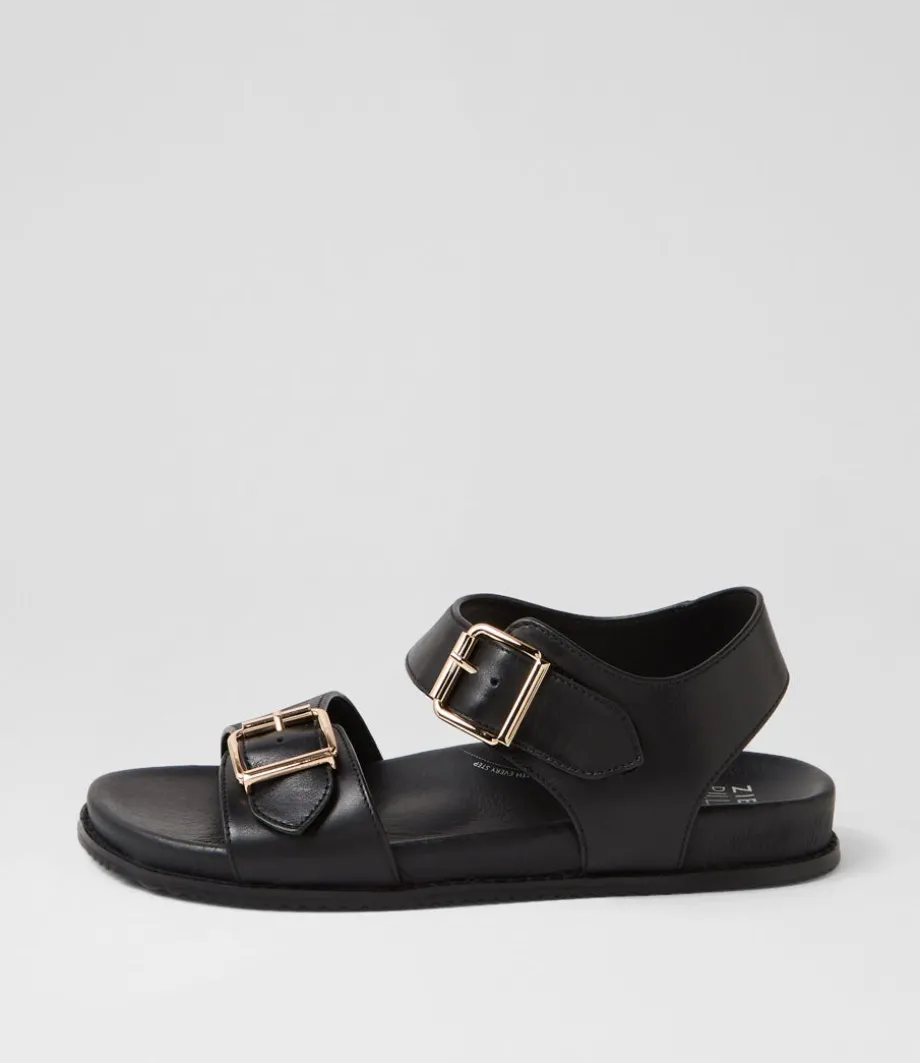 Hastice W Black Leather Sandals<ZIERA Sale