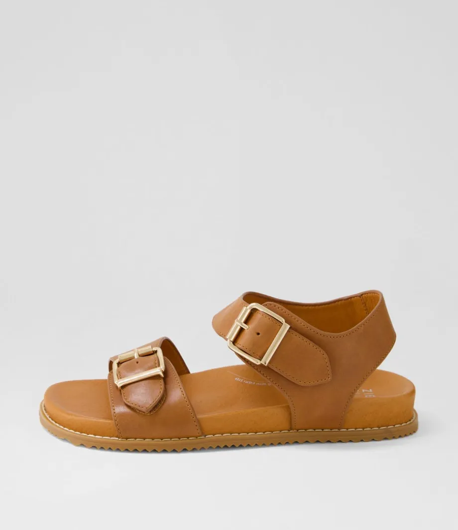 Hastice W Tan Leather Sandals<ZIERA Hot