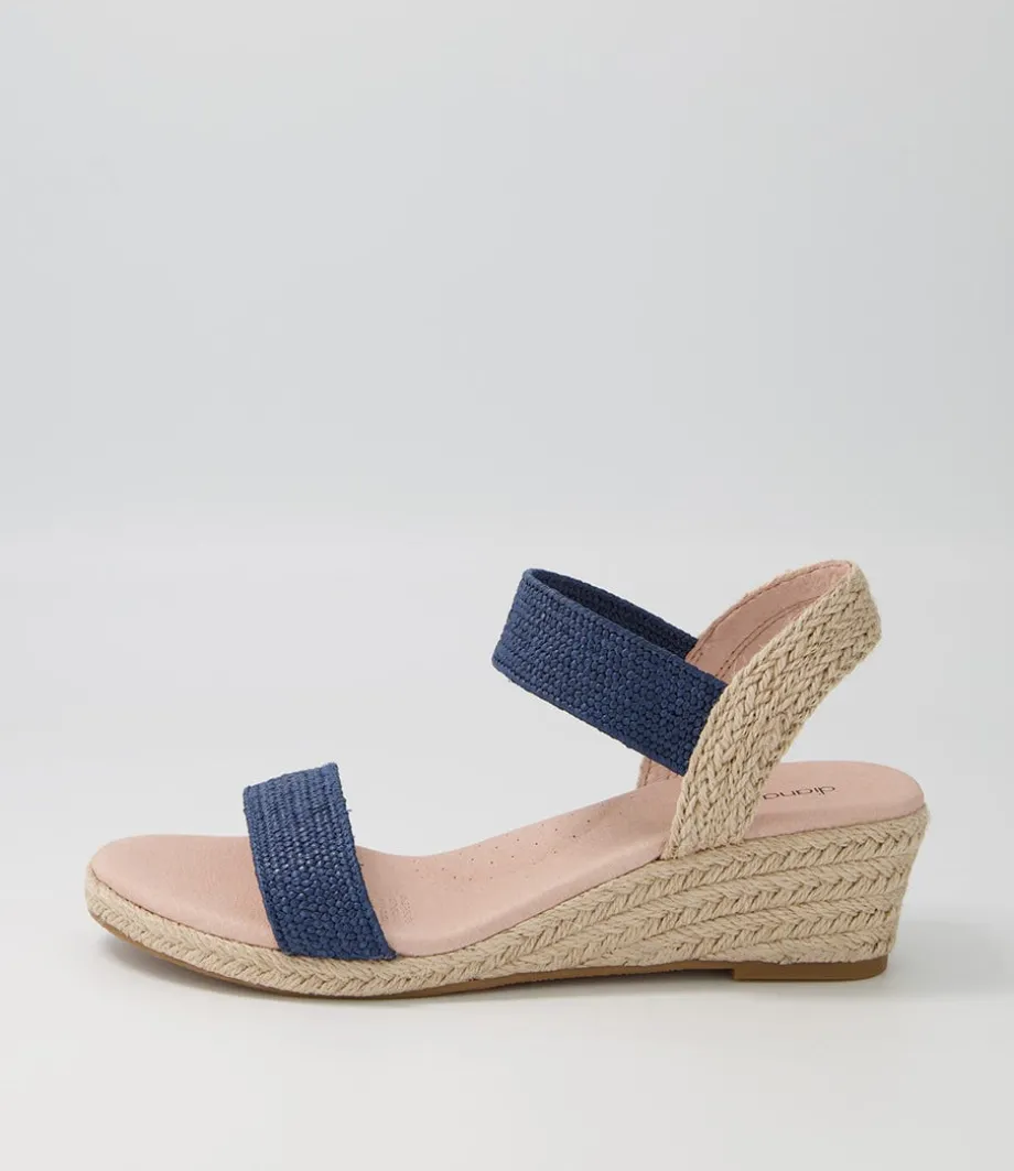Havan Navy Weave Elastic Espadrilles<DIANA FERRARI Best