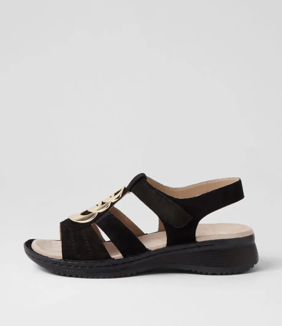 Hawaii 11 Schwarz Suede Sandals<ARA Online