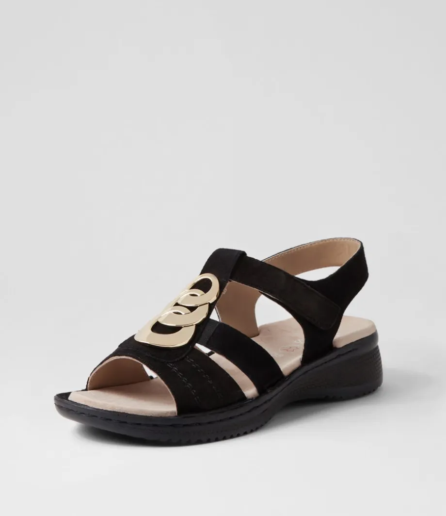 Hawaii 11 Schwarz Suede Sandals<ARA Online