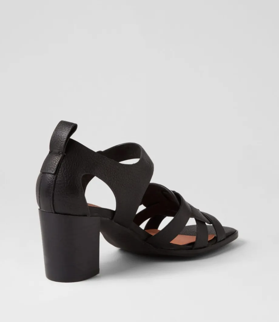 hayat_black_leather_sandals_2.webp Hayat Black Leather Sandals<DJANGO & JULIETTE Sale
