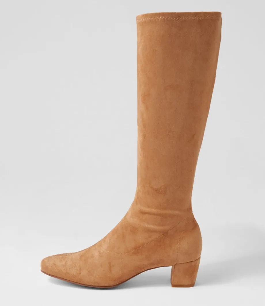 Hayleys Sandy Stretch Microsuede Knee High Boots<DJANGO & JULIETTE Cheap