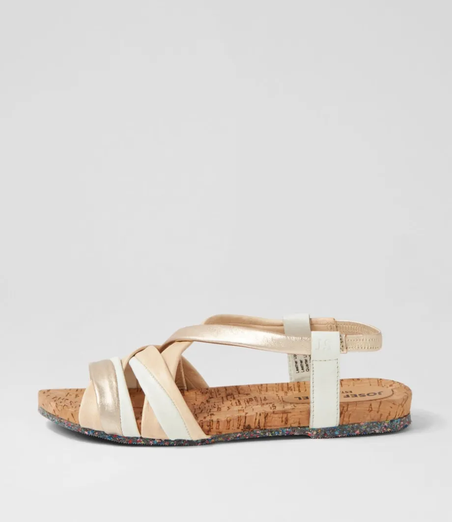 Henriette 3 Beige Multi Leather Sandals<JOSEF SEIBEL Hot