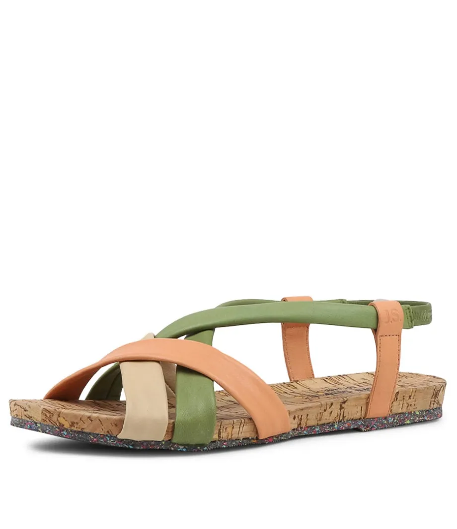 Henriette 01 Oliv Multi Leather Sandals<JOSEF SEIBEL Best
