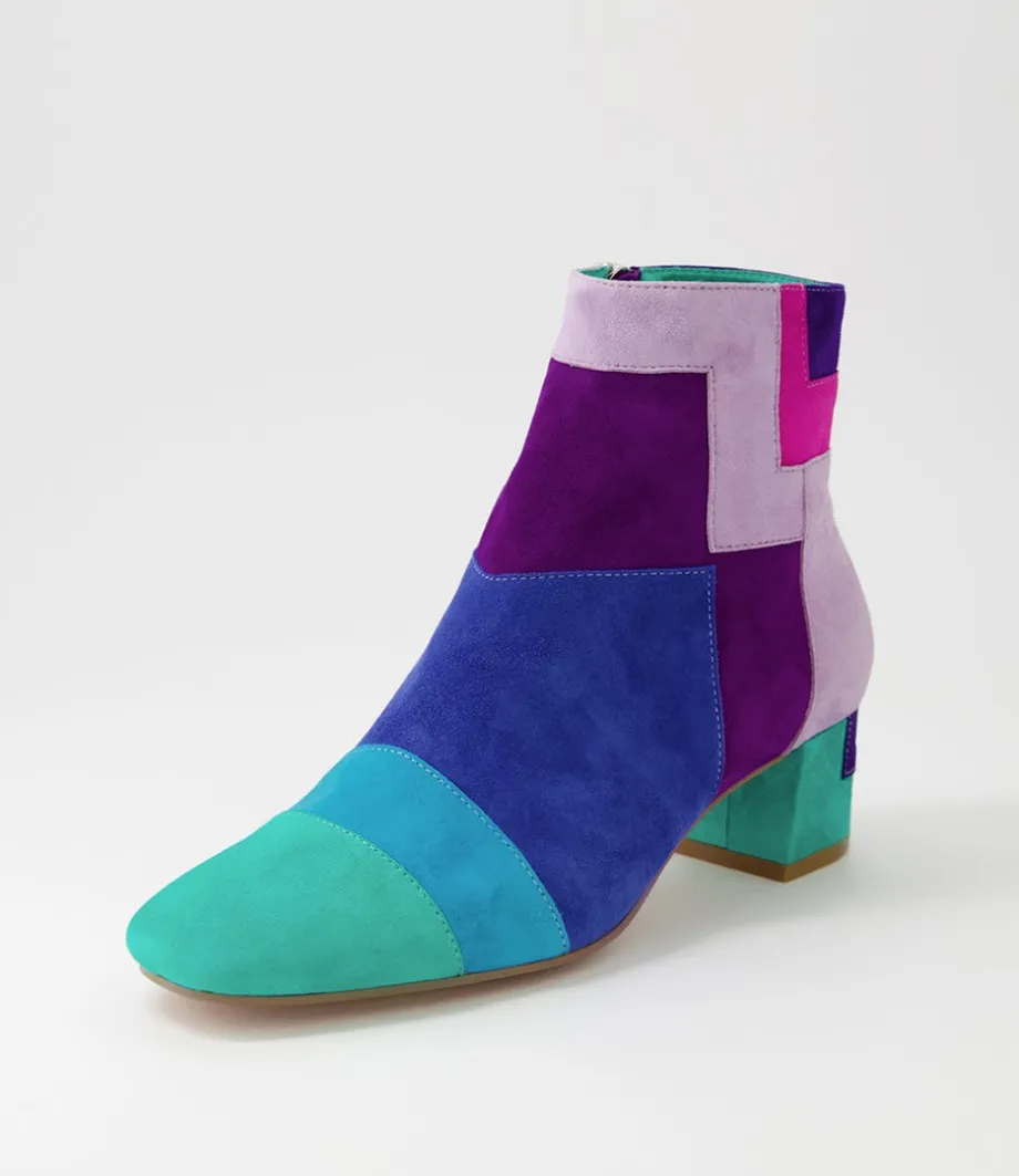 Heoner Purple Multi Ankle Boots<DJANGO & JULIETTE Outlet