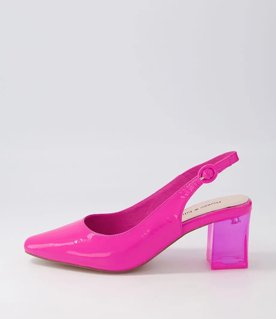 Hinnis Hot Pink Patent Leather Heels<DJANGO & JULIETTE New