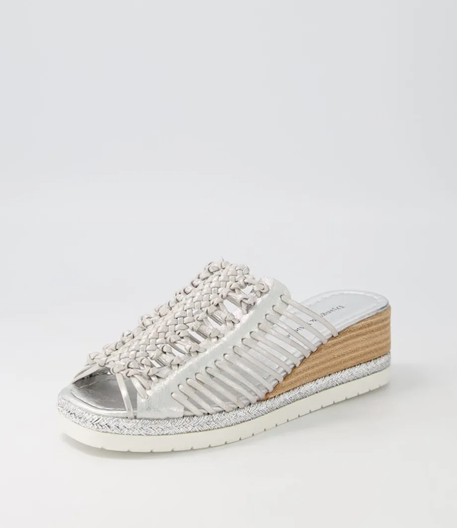 Ianto Silver Scratch Leather Espadrilles<DJANGO & JULIETTE Shop