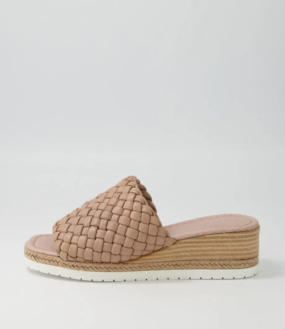 Idalis Cappuccino Leather Espadrilles<DJANGO & JULIETTE Clearance