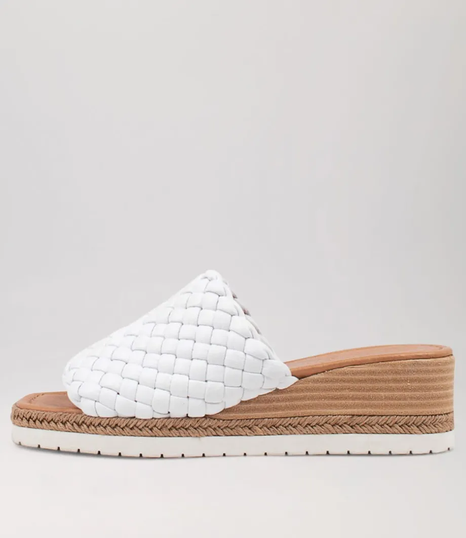 Idalis White Leather Espadrilles<DJANGO & JULIETTE Sale