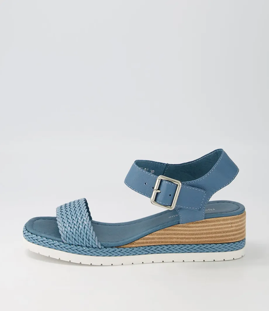 Imari Denim Weave Leather Espadrilles<DJANGO & JULIETTE Hot