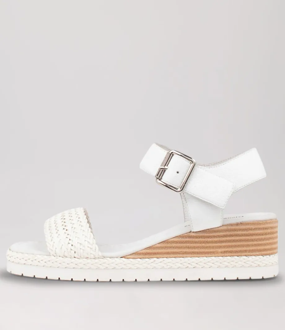 Imari White Weave Leather Espadrilles<DJANGO & JULIETTE Sale