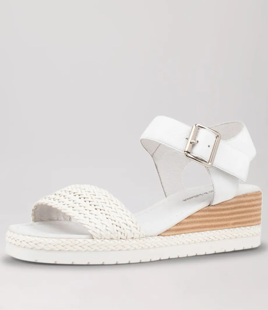 Imari White Weave Leather Espadrilles<DJANGO & JULIETTE Sale