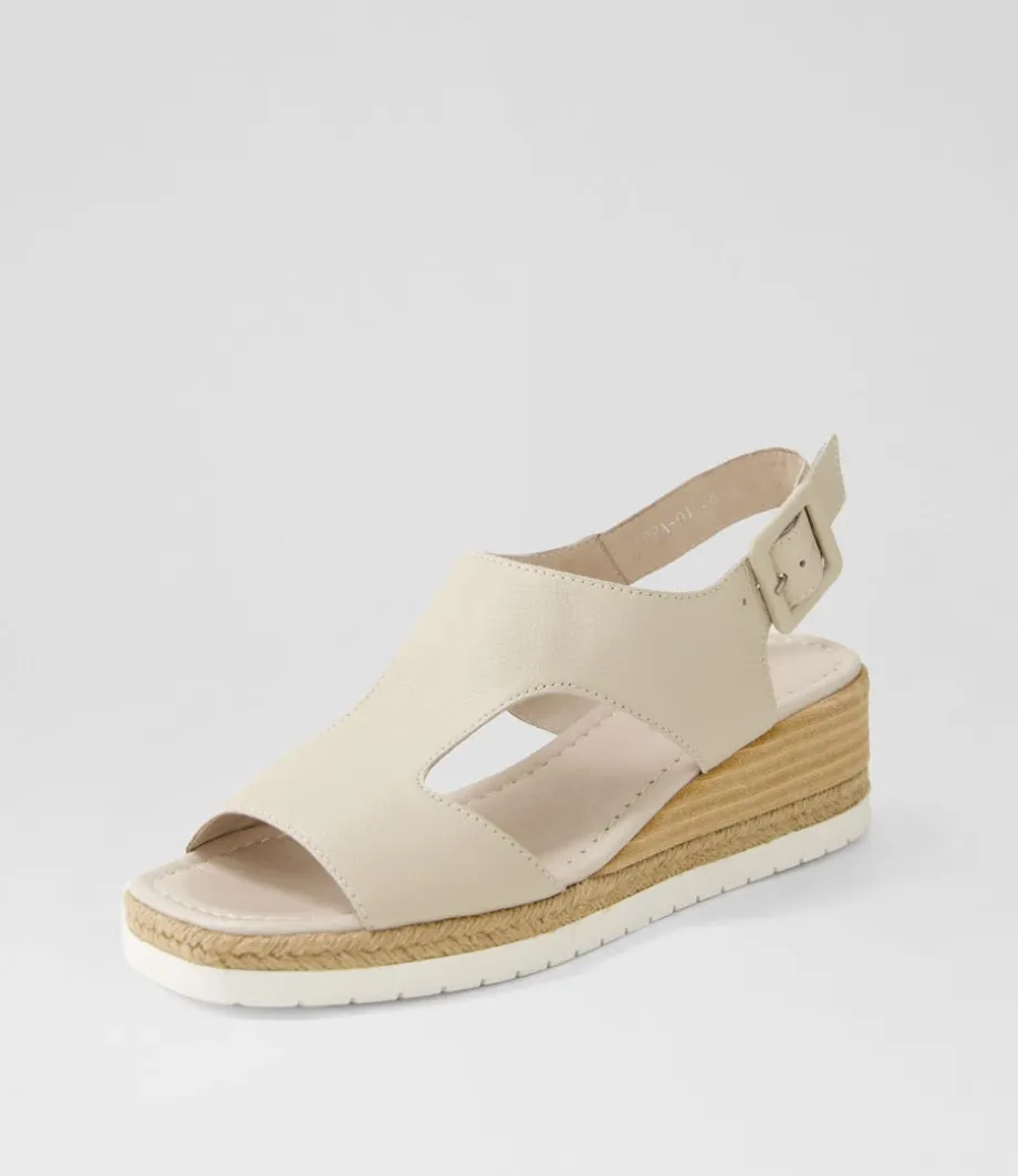 Ippa Almond Leather Espadrilles<DJANGO & JULIETTE New