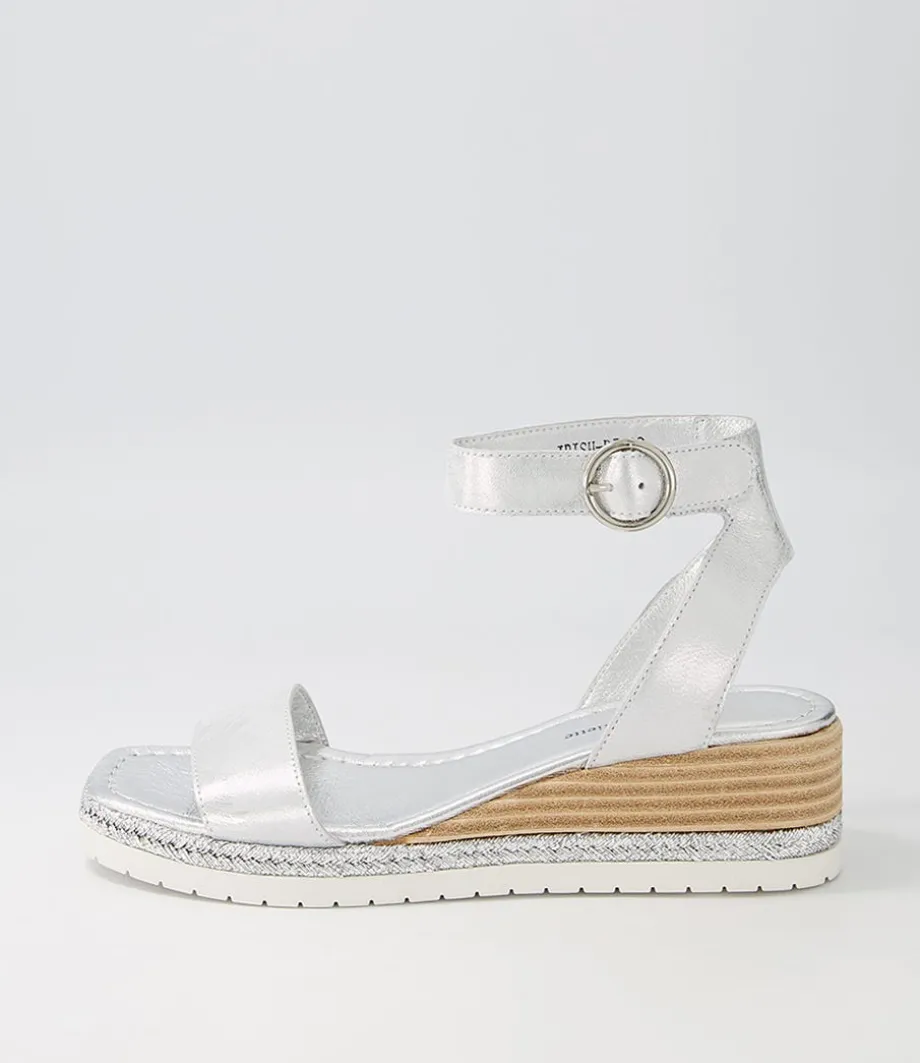 Irish Silver Scratch Leather Espadrilles<DJANGO & JULIETTE Flash Sale