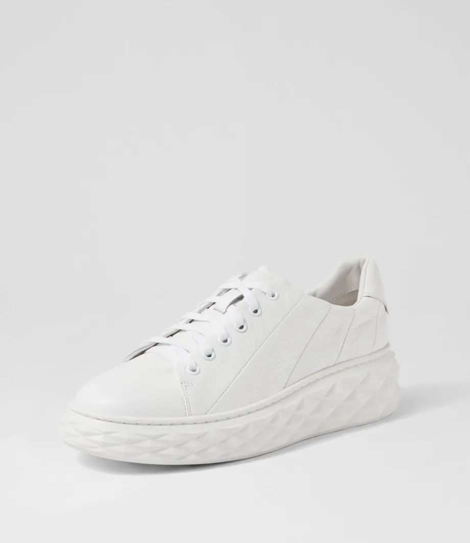 Irsia White Leather Sneakers<TOP END Store