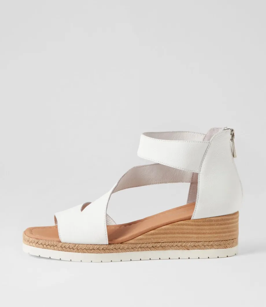 Ismet White Leather Espadrilles<DJANGO & JULIETTE Best
