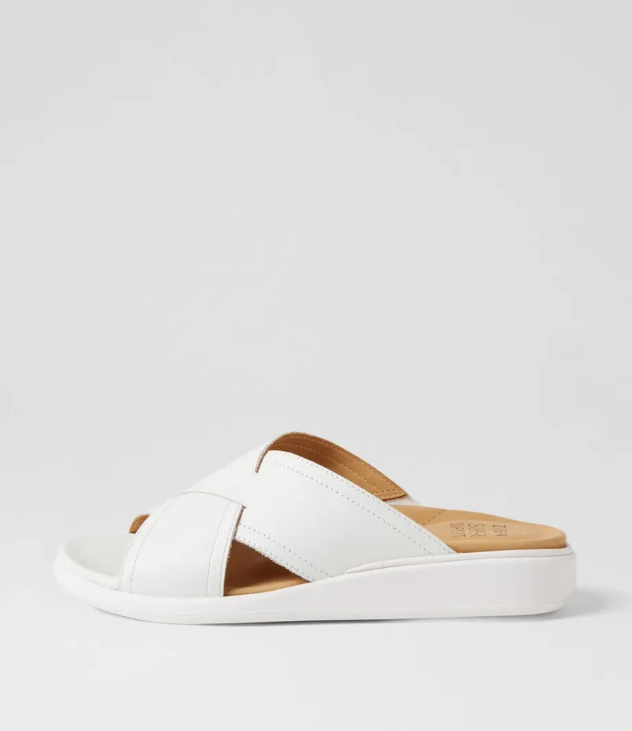 Iyolo W White Leather Slides<ZIERA Online