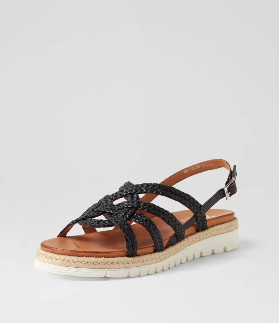 Jamaika 3 Schwarz Leather Sandals<ARA Outlet