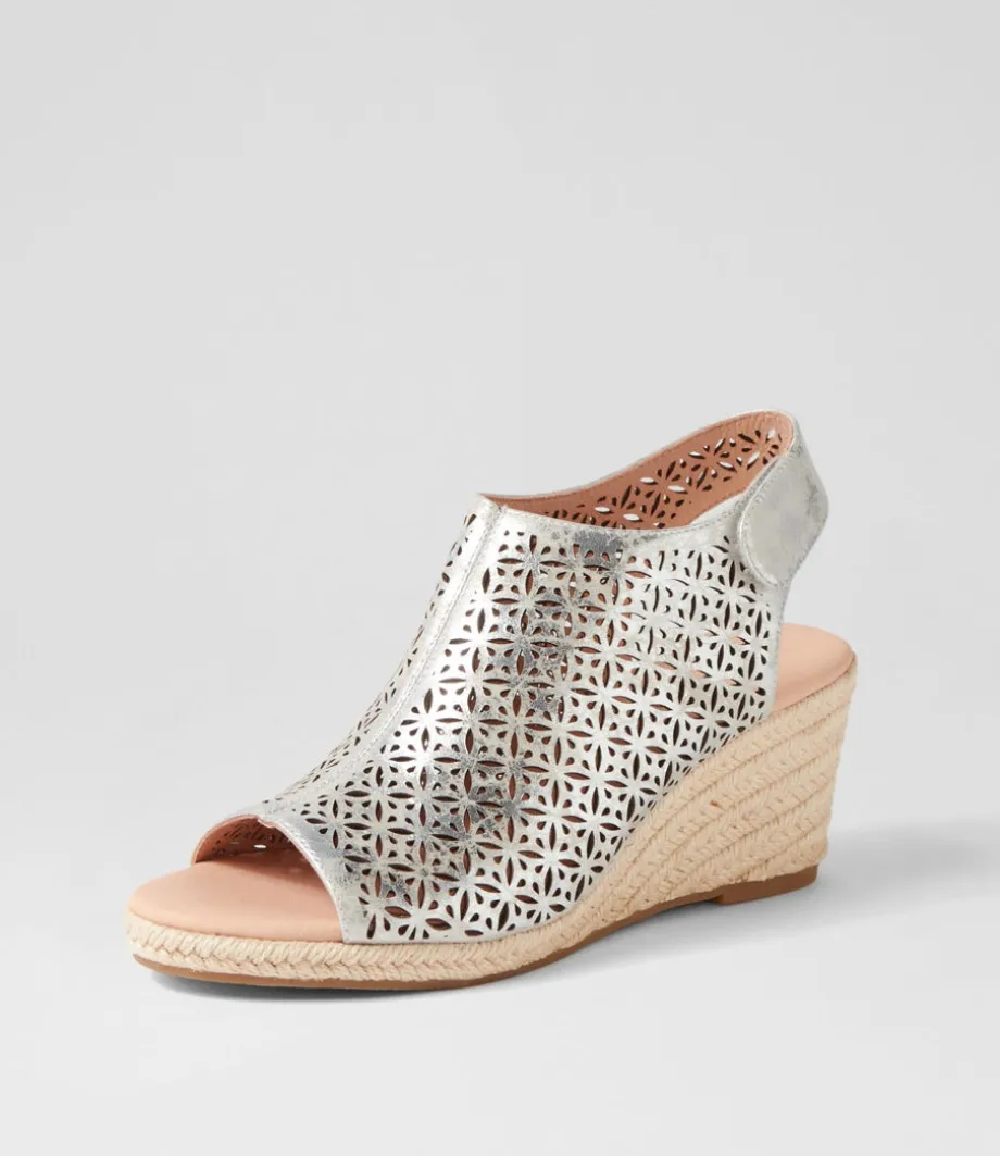 Jamm Silver Wash Leather Sandals<DIANA FERRARI Shop
