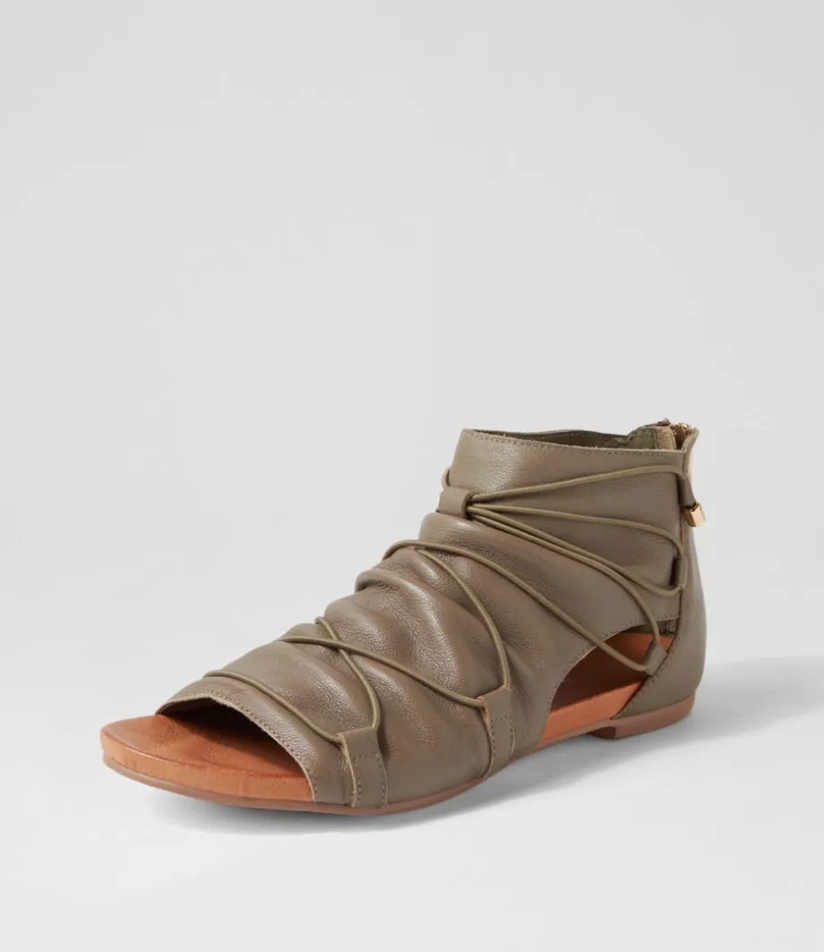 Javi Olive Leather Sandals<DJANGO & JULIETTE Sale