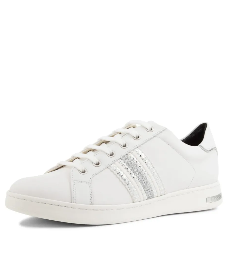 Jaysen White Leather Sneakers<GEOX Cheap
