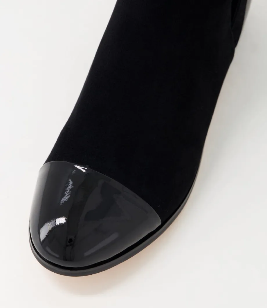jesie_black_patent_suede_ankle_boots_3.webp Jesie Black Patent Suede Ankle Boots<DJANGO & JULIETTE Cheap