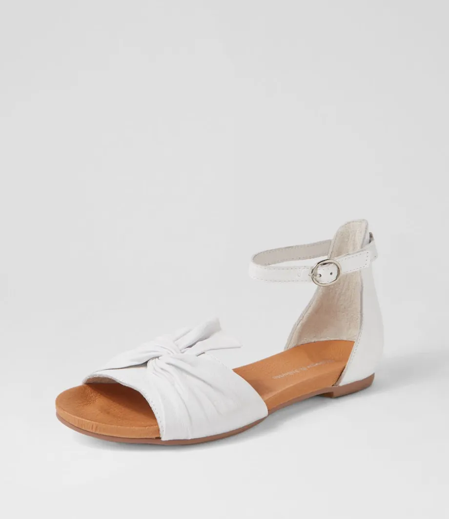Jimeta White Leather Sandals<DJANGO & JULIETTE Flash Sale