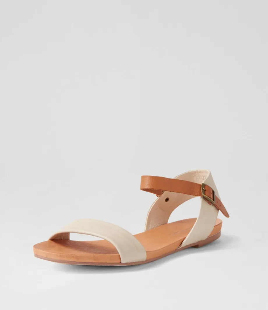 Jinnit Almond Tan Leather Sandals<DJANGO & JULIETTE Hot