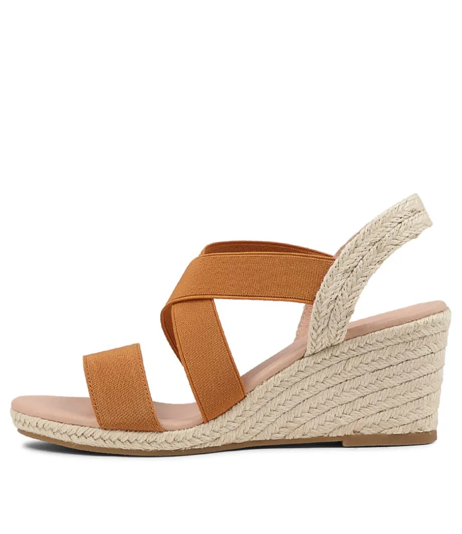 Jolli Tan Elastic Sandals<DIANA FERRARI Fashion