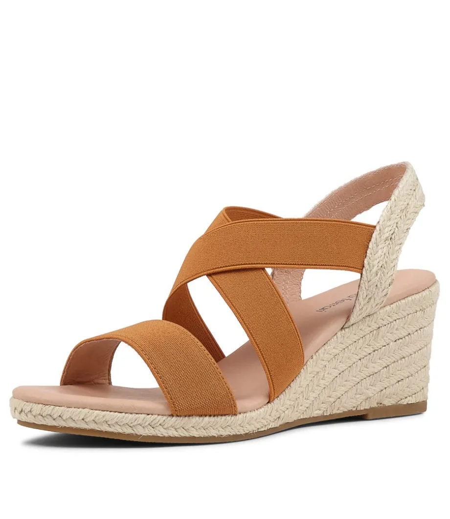 Jolli Tan Elastic Sandals<DIANA FERRARI Fashion