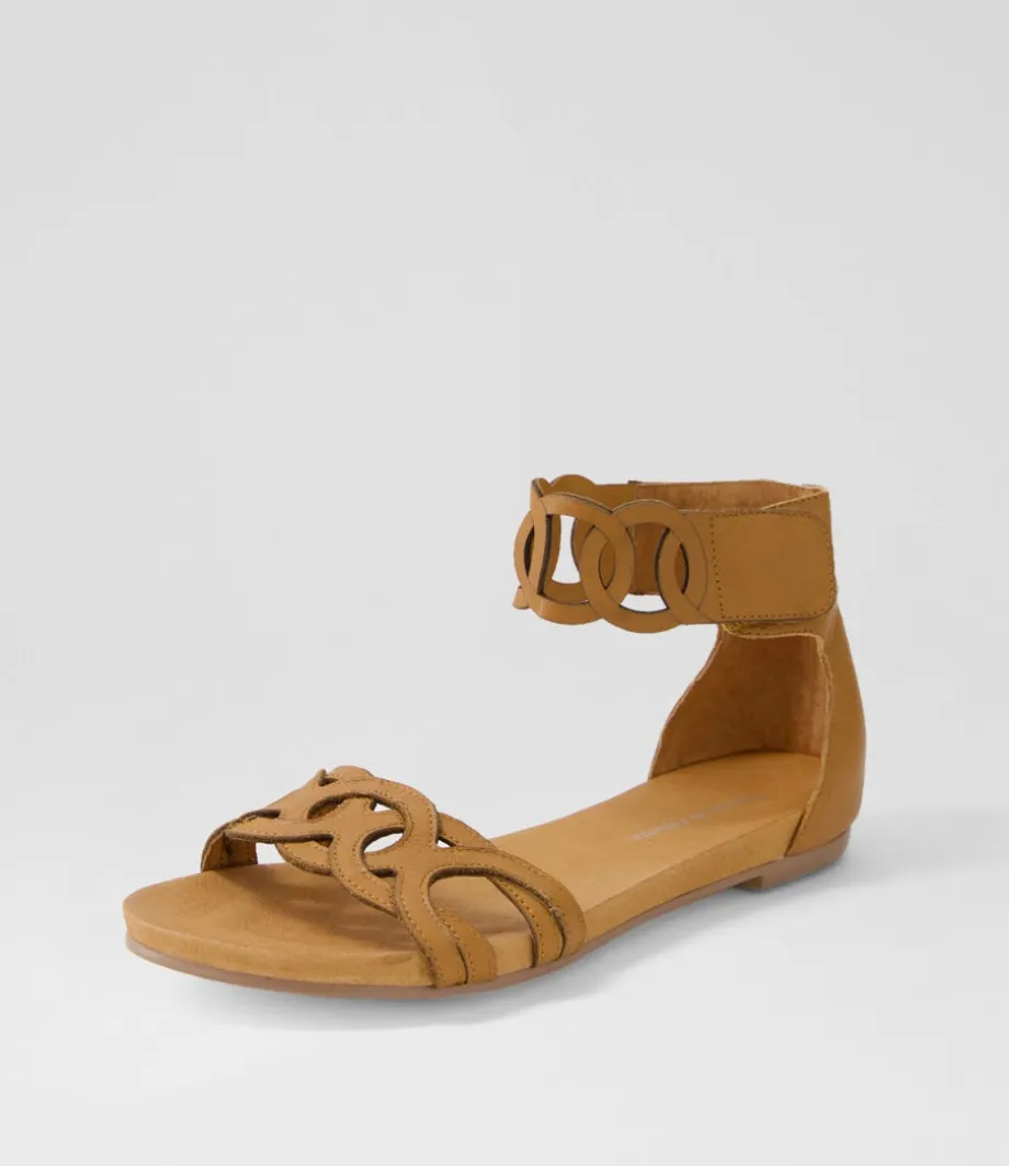 Jubu Dark Tan Leather Sandals<DJANGO & JULIETTE Outlet