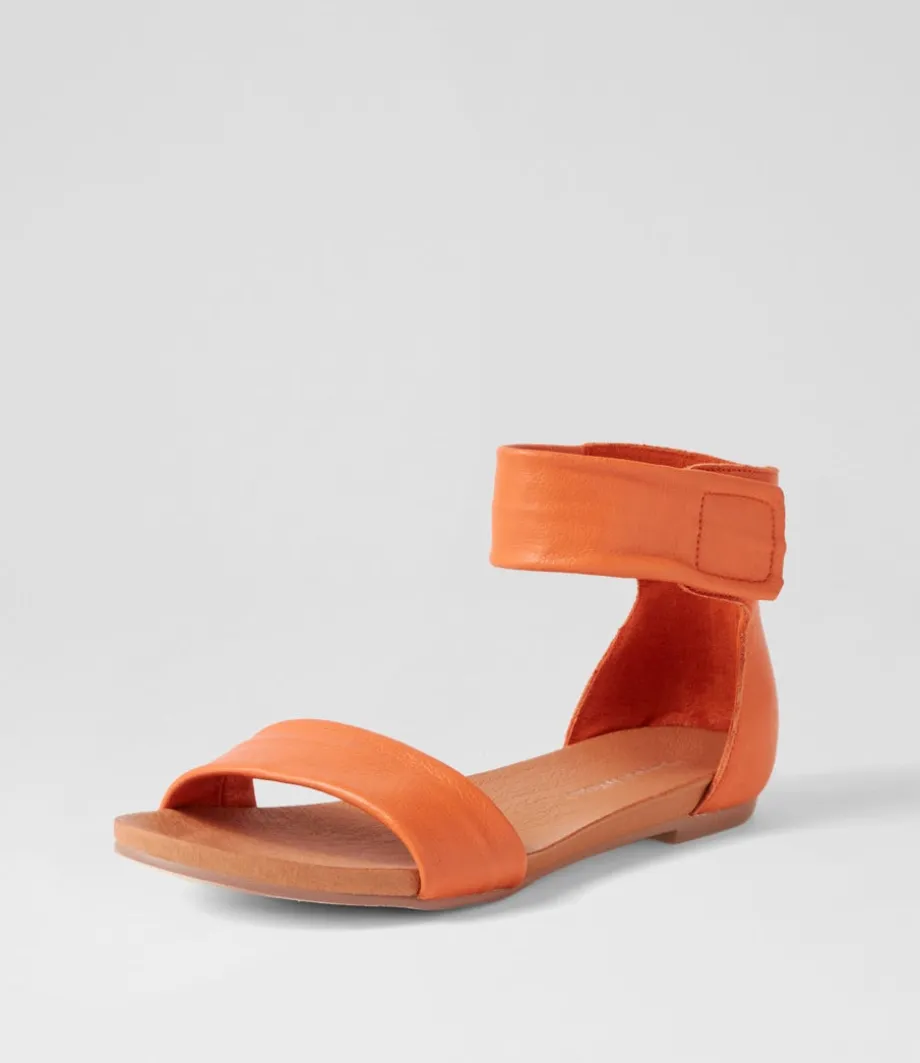 juzz_bright_orange_leather_sandals_1.webp Juzz Bright Orange Leather Sandals<DJANGO & JULIETTE Discount