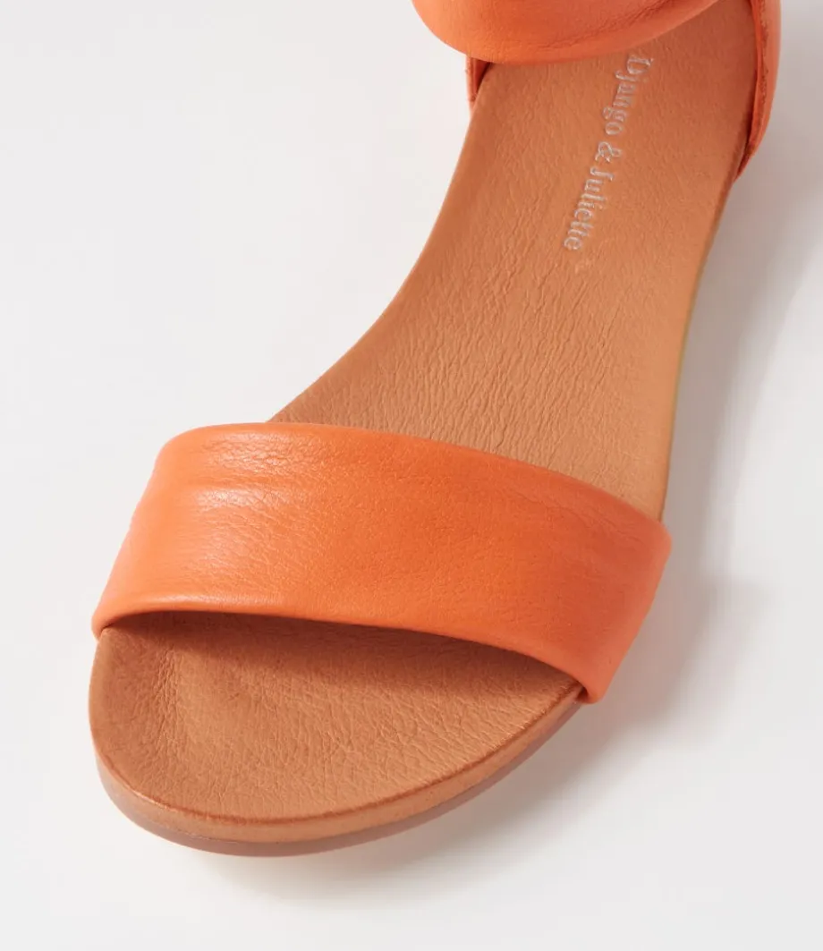 juzz_bright_orange_leather_sandals_3.webp Juzz Bright Orange Leather Sandals<DJANGO & JULIETTE Discount